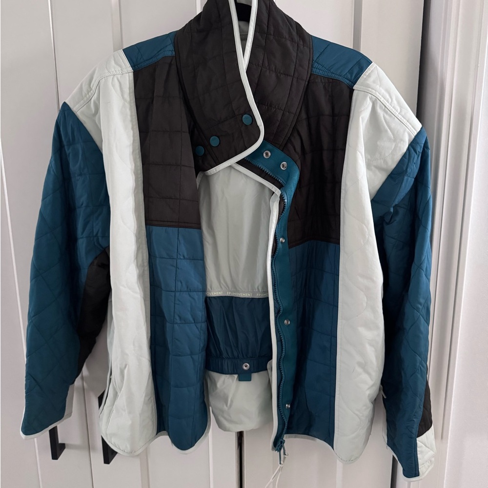 Free People Quilted Colorblock Jacket